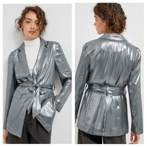 Anthropologie Maeve Zada Metallic Blazer Sz 10 NWT